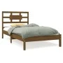 Honey brown solid wood bed frame 100x200 cm by vidaXL, Beds and slatted bases - Ref: Foro24-3105658, Price: 106,23 €, Discoun...