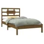 Honey brown solid wood bed frame 100x200 cm by vidaXL, Beds and slatted bases - Ref: Foro24-3105658, Price: 106,23 €, Discoun...