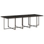 Set comedor de jardín y cojines 15 pzas ratán sintético marrón