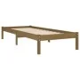 Honey brown solid wood bed frame 100x200 cm by vidaXL, Beds and slatted bases - Ref: Foro24-3105658, Price: 106,23 €, Discoun...