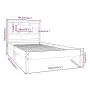 Honey brown solid wood bed frame 100x200 cm by vidaXL, Beds and slatted bases - Ref: Foro24-3105658, Price: 106,23 €, Discoun...