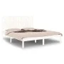 White solid wood bed frame King Size 150x200 cm by vidaXL, Beds and slatted bases - Ref: Foro24-3105606, Price: 144,41 €, Dis...
