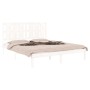 Weißes Massivholzbettgestell King Size 150x200 cm von vidaXL, Betten und Lattenroste - Ref: Foro24-3105606, Preis: 146,39 €, ...