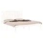 White solid wood bed frame King Size 150x200 cm by vidaXL, Beds and slatted bases - Ref: Foro24-3105606, Price: 144,41 €, Dis...