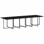 Set de muebles jardín 17 pzas con cojines ratán sintético negro
