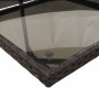Set de muebles jardín 17 pzas con cojines ratán sintético negro