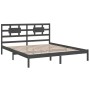 Estructura de cama de madera maciza de pino gris 200x200 cm de vidaXL, Camas y somieres - Ref: Foro24-3105687, Precio: 163,76...