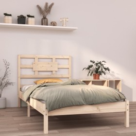 Estructura de cama madera maciza de pino 90x200 cm de vidaXL, Camas y somieres - Ref: Foro24-3105650, Precio: 83,55 €, Descue...
