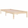Solid pine wood bed frame 90x200 cm by vidaXL, Beds and slatted bases - Ref: Foro24-3105650, Price: 85,84 €, Discount: %