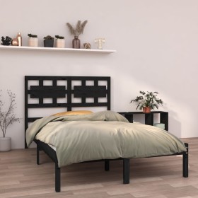 Schwarzer Massivholzbettrahmen 140x190 cm von vidaXL, Betten und Lattenroste - Ref: Foro24-3105649, Preis: 168,55 €, Rabatt: %