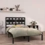 Black solid wood bed frame 140x190 cm by vidaXL, Beds and slatted bases - Ref: Foro24-3105649, Price: 166,60 €, Discount: %