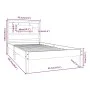 Bettgestell aus massivem Kiefernholz, 90 x 200 cm von vidaXL, Betten und Lattenroste - Ref: Foro24-3105650, Preis: 82,52 €, R...