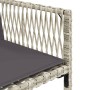Set comedor de jardín 9 pzas cojines ratán sintético gris claro