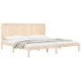 Solid pine wood bed frame 200x200 cm by vidaXL, Beds and slatted bases - Ref: Foro24-3105750, Price: 153,20 €, Discount: %