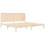 Solid pine wood bed frame 200x200 cm by vidaXL, Beds and slatted bases - Ref: Foro24-3105750, Price: 153,20 €, Discount: %