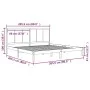 Solid pine wood bed frame 200x200 cm by vidaXL, Beds and slatted bases - Ref: Foro24-3105750, Price: 153,20 €, Discount: %