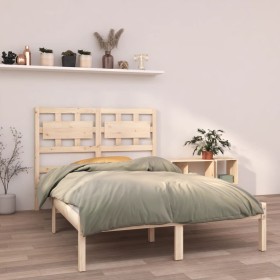 Bettgestell aus massivem Kiefernholz, 120 x 200 cm von vidaXL, Betten und Lattenroste - Ref: Foro24-3105660, Preis: 114,22 €,...