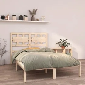 Solid pine wood bed frame 120x200 cm by vidaXL, Beds and slatted bases - Ref: Foro24-3105660, Price: 112,74 €, Discount: %