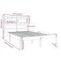 Black solid wood bed frame 140x190 cm by vidaXL, Beds and slatted bases - Ref: Foro24-3105649, Price: 166,60 €, Discount: %