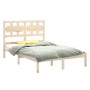 Solid pine wood bed frame 120x200 cm by vidaXL, Beds and slatted bases - Ref: Foro24-3105660, Price: 114,22 €, Discount: %