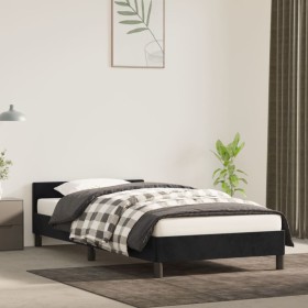 Bed frame with black velvet headboard 90x190 cm by vidaXL, Beds and slatted bases - Ref: Foro24-347545, Price: 95,07 €, Disco...