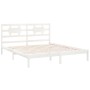 Weißer Massivholzbettrahmen 200x200 cm von vidaXL, Betten und Lattenroste - Ref: Foro24-3105686, Preis: 143,13 €, Rabatt: %