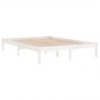 Weißer Massivholzbettrahmen 200x200 cm von vidaXL, Betten und Lattenroste - Ref: Foro24-3105686, Preis: 143,13 €, Rabatt: %