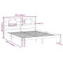 Weißer Massivholzbettrahmen 200x200 cm von vidaXL, Betten und Lattenroste - Ref: Foro24-3105686, Preis: 143,13 €, Rabatt: %