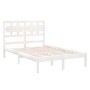 Estructura de cama madera maciza de pino blanca 120x200 cm de vidaXL, Camas y somieres - Ref: Foro24-3105661, Precio: 123,07 ...