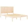 Solid pine wood bed frame 120x200 cm by vidaXL, Beds and slatted bases - Ref: Foro24-3105725, Price: 116,37 €, Discount: %