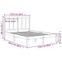 Solid pine wood bed frame 120x200 cm by vidaXL, Beds and slatted bases - Ref: Foro24-3105725, Price: 119,56 €, Discount: %