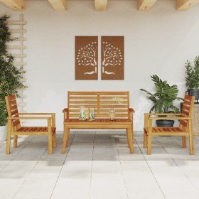 Juego de muebles de jardín 4 piezas madera maciza de acacia en Conjuntos de jardín | Comprar online en Foro24