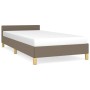 Bed frame with headboard in taupe gray fabric 80x200 cm by vidaXL, Beds and slatted bases - Ref: Foro24-347371, Price: 89,84 ...