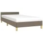 Bed frame with headboard in taupe gray fabric 80x200 cm by vidaXL, Beds and slatted bases - Ref: Foro24-347371, Price: 89,26 ...