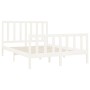 Solid white pine wood bed frame 140x190 cm by vidaXL, Beds and slatted bases - Ref: Foro24-3106684, Price: 138,23 €, Discount: %