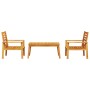 Juego de muebles de jardín 3 piezas madera maciza acacia