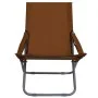 Sillas de playa plegables 2 unidades tela marrón by vidaXL, Garden chairs - Ref: Foro24-47906, Price: 99,68 €, Discount: %