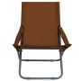 Sillas de playa plegables 2 unidades tela marrón by vidaXL, Garden chairs - Ref: Foro24-47906, Price: 100,97 €, Discount: %