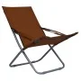 Sillas de playa plegables 2 unidades tela marrón by vidaXL, Garden chairs - Ref: Foro24-47906, Price: 99,68 €, Discount: %