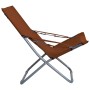 Sillas de playa plegables 2 unidades tela marrón by vidaXL, Garden chairs - Ref: Foro24-47906, Price: 100,97 €, Discount: %