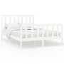 Solid white pine wood bed frame 140x200 cm by vidaXL, Beds and slatted bases - Ref: Foro24-3106704, Price: 131,20 €, Discount: %