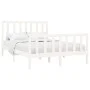 Solid white pine wood bed frame 140x200 cm by vidaXL, Beds and slatted bases - Ref: Foro24-3106704, Price: 131,20 €, Discount: %