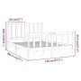 Solid white pine wood bed frame 140x200 cm by vidaXL, Beds and slatted bases - Ref: Foro24-3106704, Price: 131,20 €, Discount: %