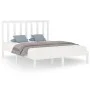 Weißer Massivholzbettrahmen 160x200 cm von vidaXL, Betten und Lattenroste - Ref: Foro24-3106779, Preis: 121,87 €, Rabatt: %