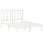 Estructura de cama de madera maciza blanca 160x200 cm de vidaXL, Camas y somieres - Ref: Foro24-3106779, Precio: 121,87 €, De...