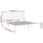 Estructura de cama de madera maciza blanca 160x200 cm de vidaXL, Camas y somieres - Ref: Foro24-3106779, Precio: 121,87 €, De...
