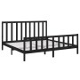 Solid black pine wood bed frame 200x200 cm by vidaXL, Beds and slatted bases - Ref: Foro24-3106727, Price: 206,47 €, Discount: %