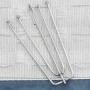 Cortinas opacas con ganchos look de lino 2 pzas azul 140x245 cm