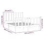 Bettgestell aus massivem Kiefernholz, 140 x 190 cm von vidaXL, Betten und Lattenroste - Ref: Foro24-3106683, Preis: 125,96 €,...