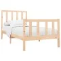 Solid pine wood bed frame 90x200 cm by vidaXL, Beds and slatted bases - Ref: Foro24-3106688, Price: 87,36 €, Discount: %
